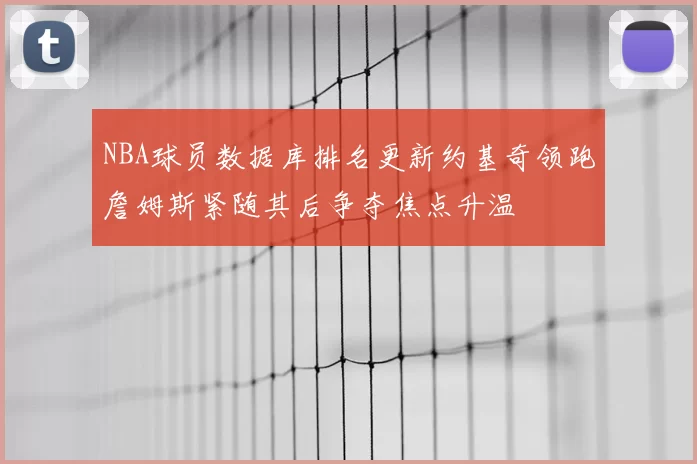 NBA球员数据库排名更新约基奇领跑詹姆斯紧随其后争夺焦点升温